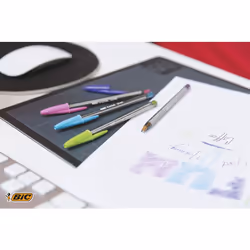 BIC Crystal Multicoloured 926381 Ballpoint Pens non-retractable Classic Colours