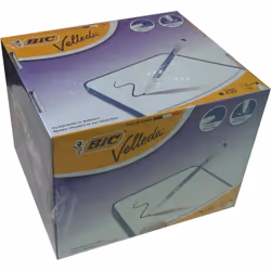 These Bic Velleda markers provide premium writing and sketching performance with your drywipe whiteboard. The alcohol-based i ...