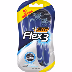 BIC Flex 3, Straight razor, Blue, CE, 8 pc(s)