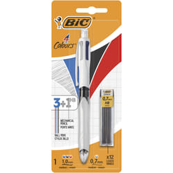 BIC 942103 ballpoint pen Black, Blue, Red, Silver Multifunction ballpoint pen Medium 1 pc(s)