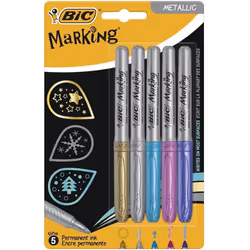Bic Marking Color Metal Drawing Metallic Colours Pack of 5-Multi color