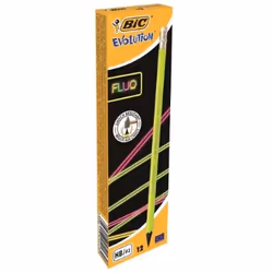 BIC Evolution Fluo, HB, Multicolour, Hexagonal, Box, 12 pc(s)