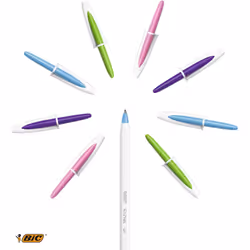 BIC Cristal Up Ballpoint Pens - Assorted Fashion Colours, Box of 20 - Additional view 4