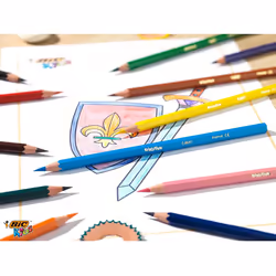 BIC Kids Evolution ECOlutions Colouring Pencils, Christmas Edition - Assorted Colours, Pack of 18
