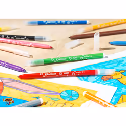 Kids Kid Couleur Felt Tip Colouring Pens Medium Point, Christmas Edition - Assorted Colours, Pack of 18