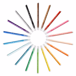 Kids Kid Couleur Felt Tip Colouring Pens Medium Point, Christmas Edition - Assorted Colours, Pack of 18