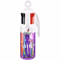BIC 4 Colours, Clip, Clip-on retractable ballpoint pen, Refillable, Black, Blue, Cyan, Green, Light Green, Orange, Pink, Purp ...