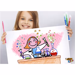 BIC 962702 Couleur Felt Tip Colouring Pen - Multi-Colour