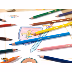 Kids Colouring Set - Case of 30 Colouring Products - 18 Pencils and 12 Felt-Tip Colouring Pens in Convenient Plastic Case