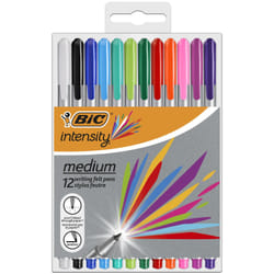 BIC 964893 felt pen Medium Black, Blue, Green, Grey, Light Blue, Light Green, Orange, Pink, Purple, Red 12 pc(s)