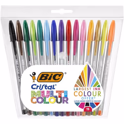 BIC Cristal Multicolour, Stick ballpoint pen, 15 pc(s)