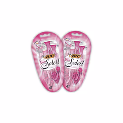 BIC Miss Soleil Women's Disposable Razors - Bundle of 2 Packs of 4
