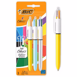 BIC 987811, Clip-on retractable ballpoint pen, 3 pc(s)