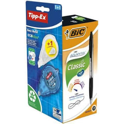 BIC Atlantis Retractable Ballpoint Pen 1mm Tip 0.32mm Line Black with