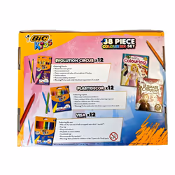 Bic Kids, 38 Colouring Set - 36 x Pens Pencils Crayons - Frozen 2 / Disney Princess Colouring Books