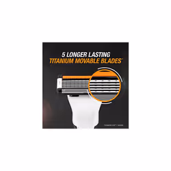 BIC Hybrid 5 Flex Refillable Men's Razor Kit, Handle and Nano-Tech Titanium 5-Blade Refills - Box of 1+2
