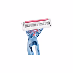 Click 3 Soleil Sensitive Refillable Women's Razor, 30% Recycled Plastic Handle, 10 x 3-Blade Refills, Lubricating Strip - Bundle of 1+10