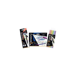 Intensity 2-in-1 Colour Changing Pen Set with Dual Brush and Dual Tip Highlighter Pens - 3 Packs of 6, Multicolor, (503935)