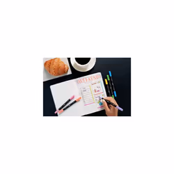 Intensity 2-in-1 Colour Changing Pen Set with Dual Brush and Dual Tip Highlighter Pens - 3 Packs of 6, Multicolor, (503935)