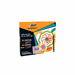 Intensity Colouring Set with Felt Tip Pens, Colouring Pencils and Colouring Books - Be Peaceful: Colour Your Soul Happy and F ...