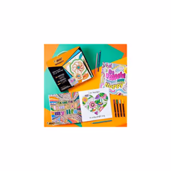 Intensity Colouring Set with Felt Tip Pens, Colouring Pencils and Colouring Books - Be Peaceful: Colour Your Soul Happy and Feel-Good Songs - Assorted