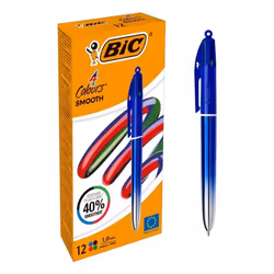 BIC Colors Smooth. Product colour: Blue. Silver. Writing colours: Black. Blue. Green. Red. Type: Twist retractable ballpoint ...