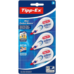 Tipp-Ex Mini Pocket Long Correction Extra Tear-Resistant Tapes - Pack of 3 - Easy To Use - High-Quality - 6 metres
