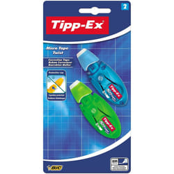 Tipp-Ex Micro Tape Twist Correction Tapes - Assorted Body Colours, Pack of 2