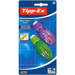 Tipp-Ex Micro Tape Twist Correction Tapes - Assorted Body Colours, Pack of 2