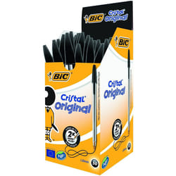 50 x BIC Cristal Original Ballpoint Pens Black