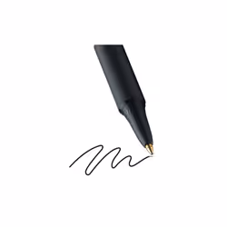 Soft Feel Click Grip Ballpoint Pens, 1.0 mm Retractable Point, Soft-Touch Rubber Grip, Black, pack of 15