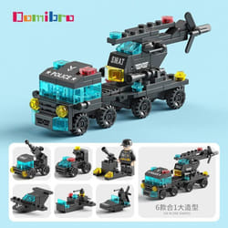 Engineering Truck Building Blocks Educational Toys Car Block Toy for Kids Boys Girls Gifts - Tiger SWAT-123Pcs
