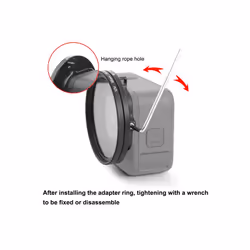 PULUZ 52mm CPL + UV Lens Filter with Adapter Ring for GoPro HERO12 Black /11 Black /11 Black Mini /10 Black /9 Black