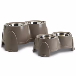 Doggy Feeder Bar Set Double Bowls with Stand - Large
