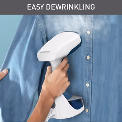 Access Steam Easy Handheld Clothes Steamer, 1400W, Steam Output Up to 25 g/min, Rapid 15-Second Heat-Up, Lightweight, Door Hook, DT7170G0,White & Blue