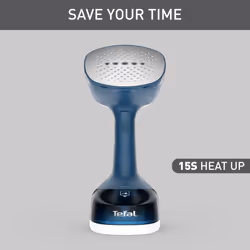 Access Steam Easy Handheld Clothes Steamer, 1400W, Steam Output Up to 25 g/min, Rapid 15-Second Heat-Up, Lightweight, Door Hook, DT7170G0,White & Blue