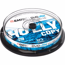 Emtec ECOVPRW47104CB, DVD+RW, Cakebox, 10 pc(s), 4.7 GB