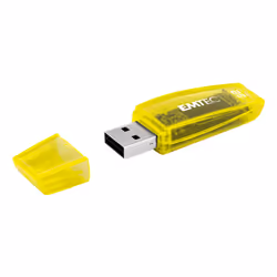 Emtec C410 Neon, 16 GB, USB Type-A, 2.0, 15 MB/s, Cap, Orange, Yellow