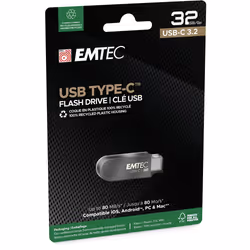 Emtec C280 USB flash drive 32 GB USB Type-C 3.2 Gen 1 (3.1 Gen 1) Black