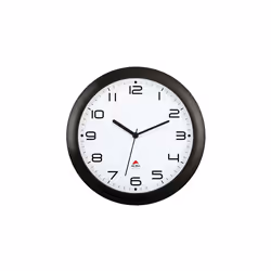 Alba HORNEW N, Wall, Quartz clock, Round, Black, Aluminium, Glass, Plastic, Adults