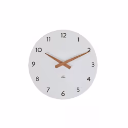 Alba HORMILENA BC, Wall, Quartz clock, Round, White, MDF, Adults