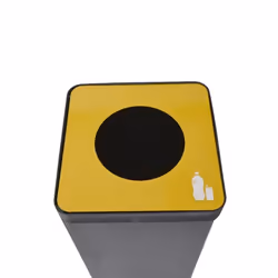Alba PBCORBN J trash can 50 L Square Acrylonitrile butadiene styrene (ABS), Steel Black