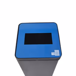 Alba PBCORBN B trash can 50 L Square Acrylonitrile butadiene styrene (ABS), Steel Black