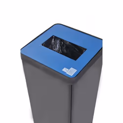 Alba PBCORBN B trash can 50 L Square Acrylonitrile butadiene styrene (ABS), Steel Black