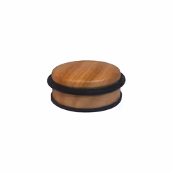 Alba 1Kg Weighted Door Wedge Steel/Elastomer 105 x 52 x 105mm Wood/Bla