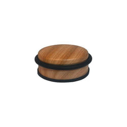 Alba 1Kg Weighted Door Wedge Steel/Elastomer 105 x 52 x 105mm Wood/Bla