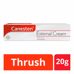 Canesten Thrush External Cream 2% for Men & Women. Relief from Itching, Soreness