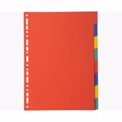 The most economical vivid colour dividers.Delivered without insert.Recycled card. Blue Angel certified..