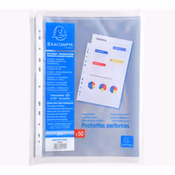 Clear PolypropyleneBag of 50 pocketsThickness 0.06mm