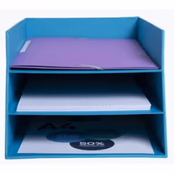 Exacompta 13457D desk tray/organizer Cardboard Turquoise